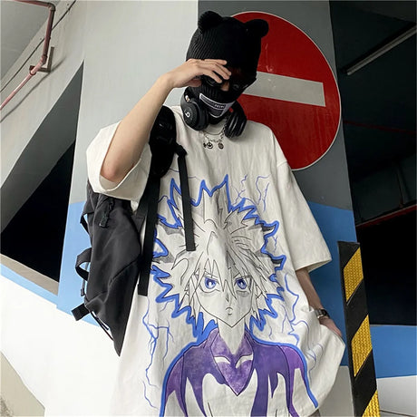 Improve your stule with our Thunderbolt Killua Tee | Here at Everythinganimee we have the worlds best anime merch | Free Global Shipping