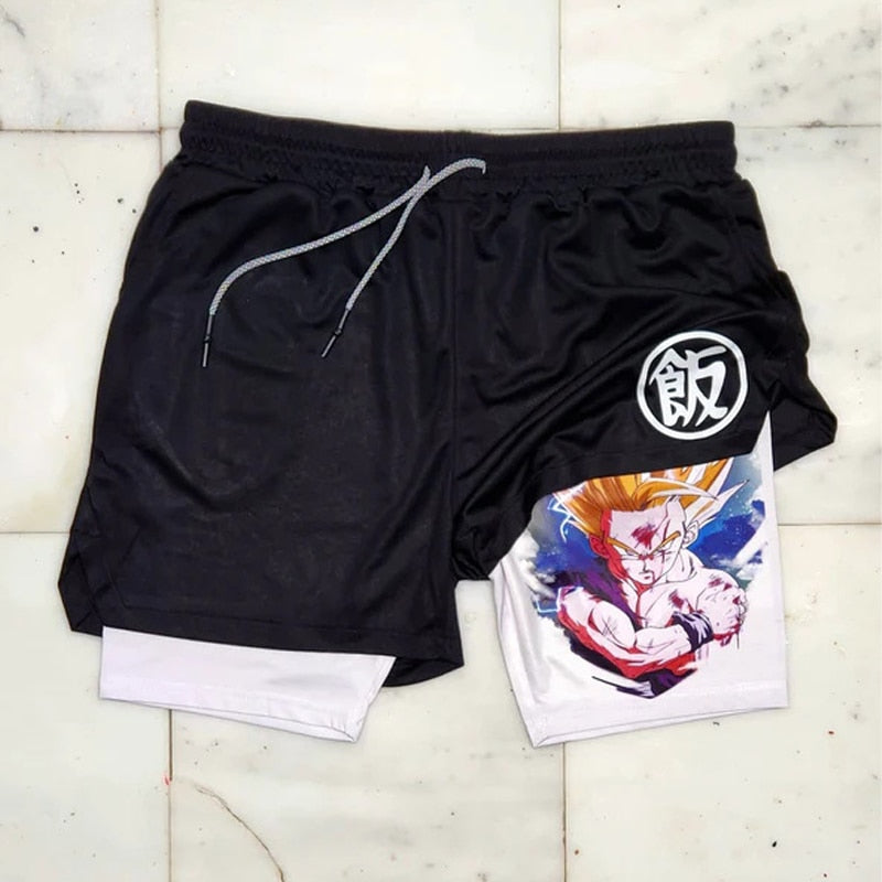 Dragon Ball Z 2-in-1 Sports Shorts – Train Like a Saiyan
