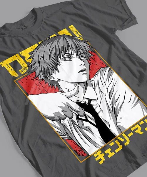Here at Everythinganimee we have the best anime shirts in the world. Step into the world of Chainsaw Man with the fierce and bold Denji Strike Tee! Featuring Denji in his signature pose, this shirt captures the raw energy and determination of the character.