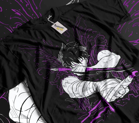 Here at Everythinganimee we have only the best anime merch! Free Global Shipping.
Elevate your style with the Solo Leveling T-Shirt, featuring a striking illustration of Sung Jinwoo, the iconic protagonist of the hit manhwa series.