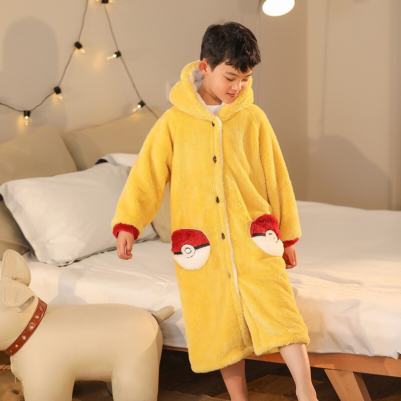 Pokemon Pikachu Cozy Coral Velvet Nightgown