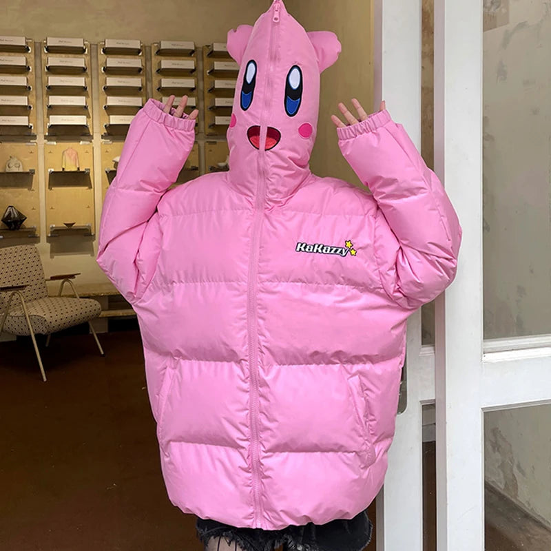 Embrace the cold in style with this adorable Kirby-themed winter jacket.| If you are looking for more Kirby Merch, We have it all! | Check out all our Anime Merch now!