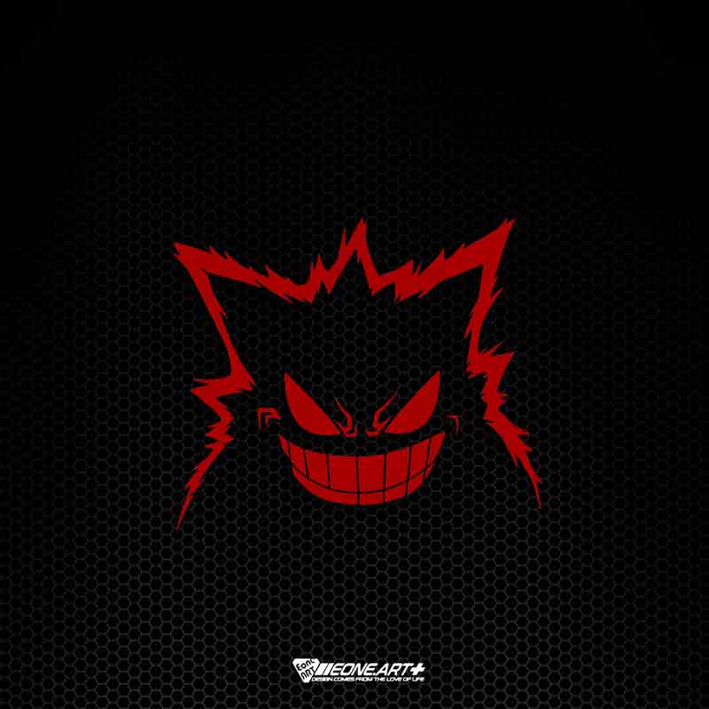 Gengar Pokemon Car Stickers