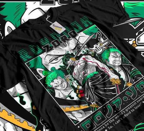 Here at Everythinganimee we have only the best anime merch! Free Global Shipping.
Unleash your inner swordsman with this vibrant and bold Zoro T-shirt! Featuring the iconic Roronoa Zoro from the legendary anime One Piece, this tee is a must-have for any true fan.