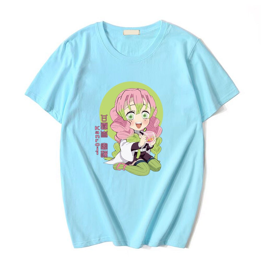 This shirt captures the magic of Kanroji Mitsuri. If you're looking for more Demon Slayer merch, we have it all! Check out our anime merch now—free shipping!