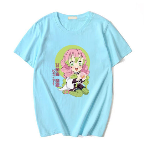 This shirt captures the magic of Kanroji Mitsuri. If you're looking for more Demon Slayer merch, we have it all! Check out our anime merch now—free shipping!