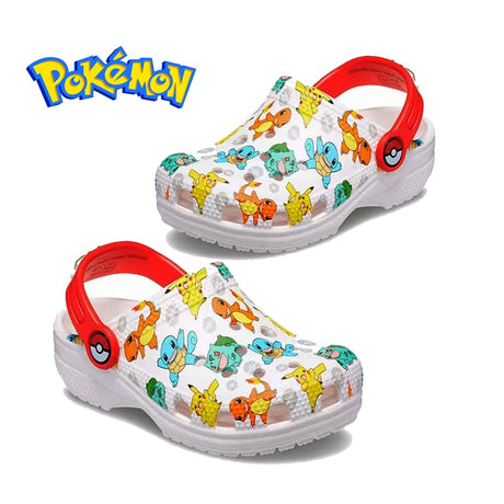 Pokemon Hole Sandals Pikachu Squirtle Charmander Slippers Sandals Kawaii Eva Anime Home Beach Shoes Summer Slippers Kids Gifts, everythinganimee