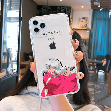 Hot Japan Anime Inuyasha Higurash Phone Case For iPhone 14 13 12 11 Pro Max Mini X XS XR Fundas Coque For iPhone 7 8 Plus Cover, everythinganimee