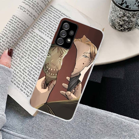 Monster Manga Phone Case For Samsung Galaxy S10 S21 S22 Plus Ultra A91 A51 A21S A12 Transparent Phone Cover, everythinganimee