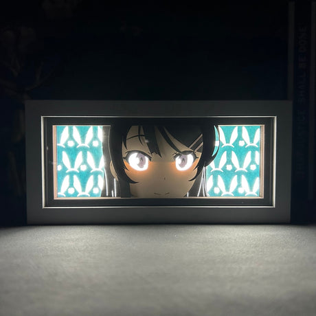 Anime Lightbox Bunny Girl Mai Sakurajima for bedroom Decoration Manga Paper Cut Table Desk Lamp Anime Light Box Mai, everythinganimee