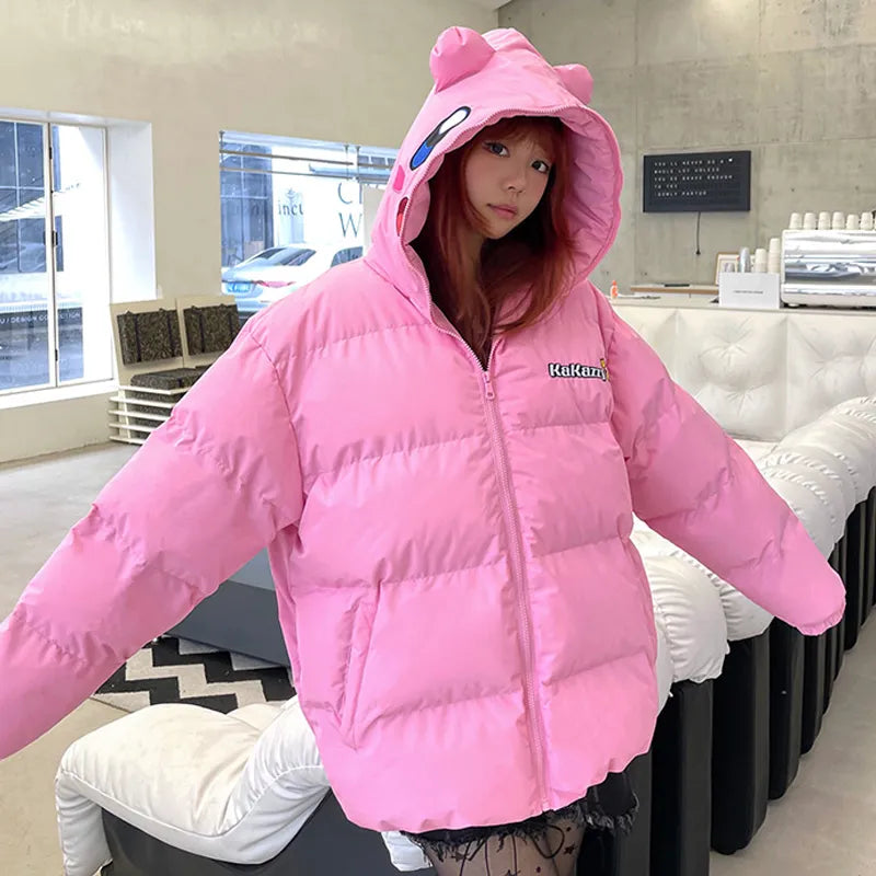 Embrace the cold in style with this adorable Kirby-themed winter jacket.| If you are looking for more Kirby Merch, We have it all! | Check out all our Anime Merch now!