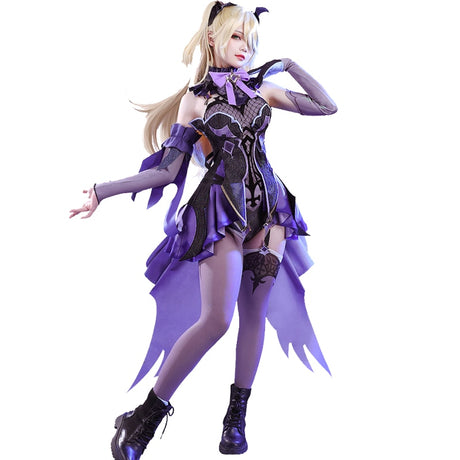 Game Genshin Impact Fischl Cosplay Costume Women Lovely Sexy Princess Dress Halloween Carnival Party Roleyplay Costume Full Set, everythinganimee