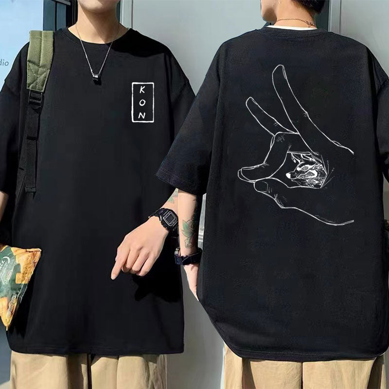 Chainsaw Man Hayakawa Aki Fox Devil Kon Print T-Shirt