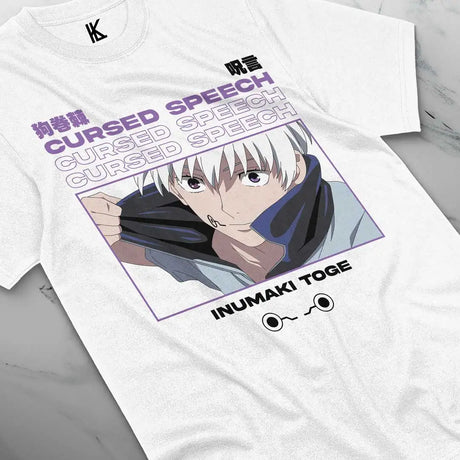 Here at Everythinganimee we have the best anime shirts in the world.
Show your love for Jujutsu Kaisen with this stylish Inumaki Toge tee. Featuring the unique and mysterious Cursed Speech user, this shirt captures Inumaki's cool and reserved demeanor.