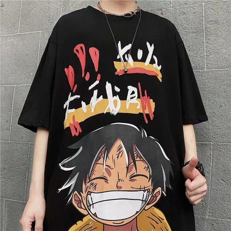 This tee captures the magic of Monkey D. Luffy. If you're looking for more One Piece merch, we have it all! Check out our anime merch now—free shipping!