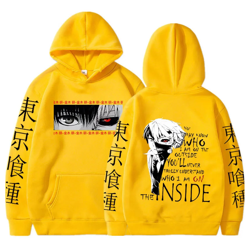 This hoodie captures the magic of Ken Kaneki. If you're looking for more Tokyo Ghoul merch, we have it all! Check out our anime merch now—free shipping!