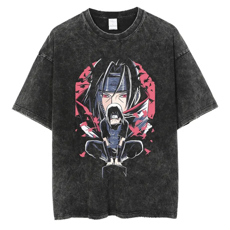 Show your love for Naruto with our Itachi Uchiha's Illusion Vintage Cotton Tee | Here at Everythinganimee we have the worlds best anime merch | Free Global Shipping
