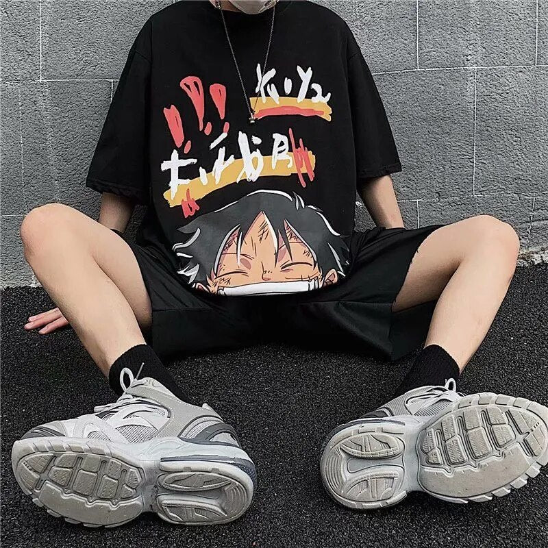 This tee captures the magic of Monkey D. Luffy. If you're looking for more One Piece merch, we have it all! Check out our anime merch now—free shipping!