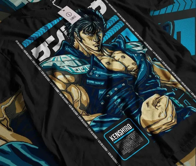 Here at Everythinganimee we have the best anime shirts in the world. 
Step into the world of classic anime with this striking Kenshiro tee from Fist of the North Star.