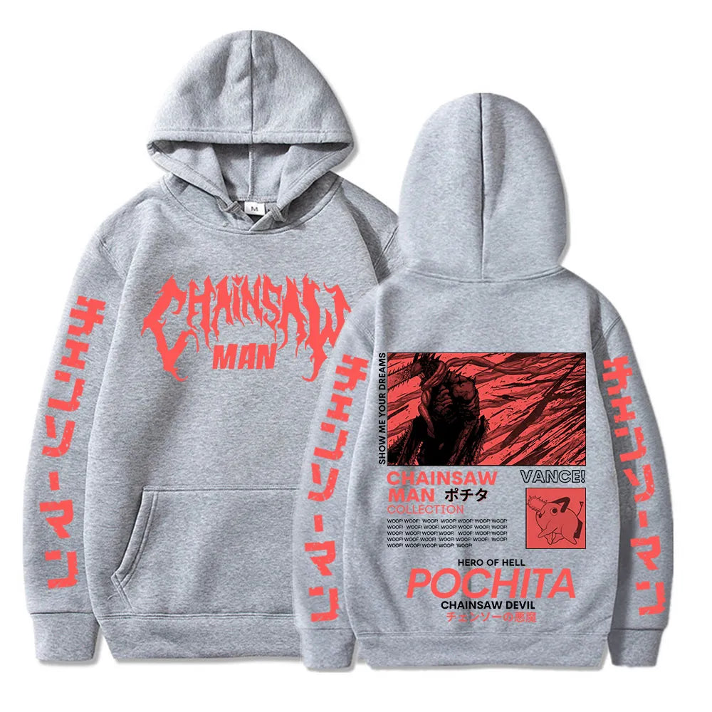 Stay warm in style and let the devil within you shine show off your new hoodie| If you are looking for more Chainsaw Man Merch, We have it all!| Check out all our Anime Merch now!