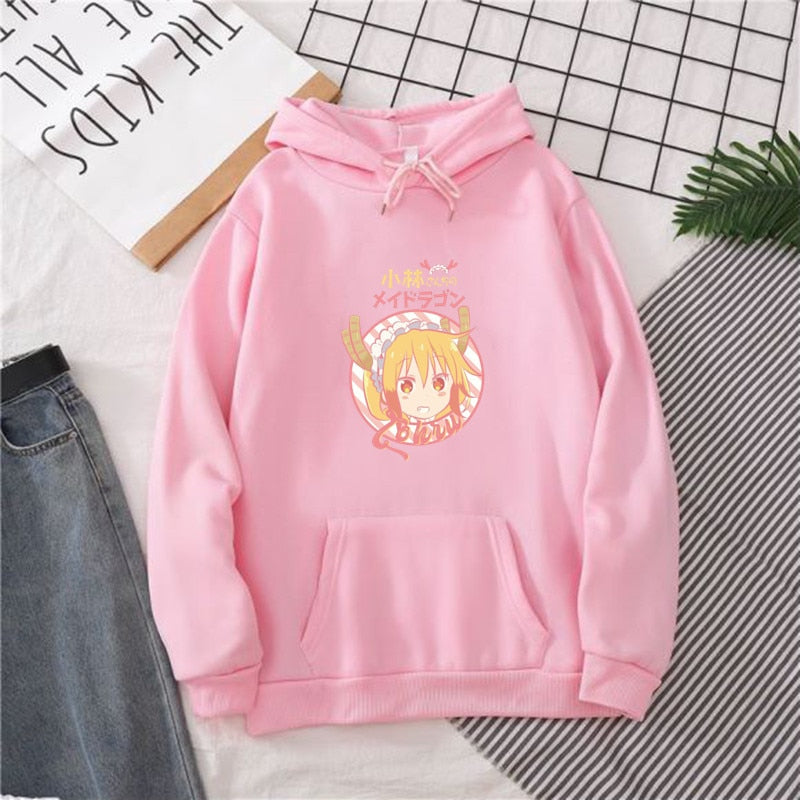 Show your love for Tohru with this hoodie! If you're after more Miss Kobayashi's Dragon Maid merch, we've got it all—browse our full anime collection today!