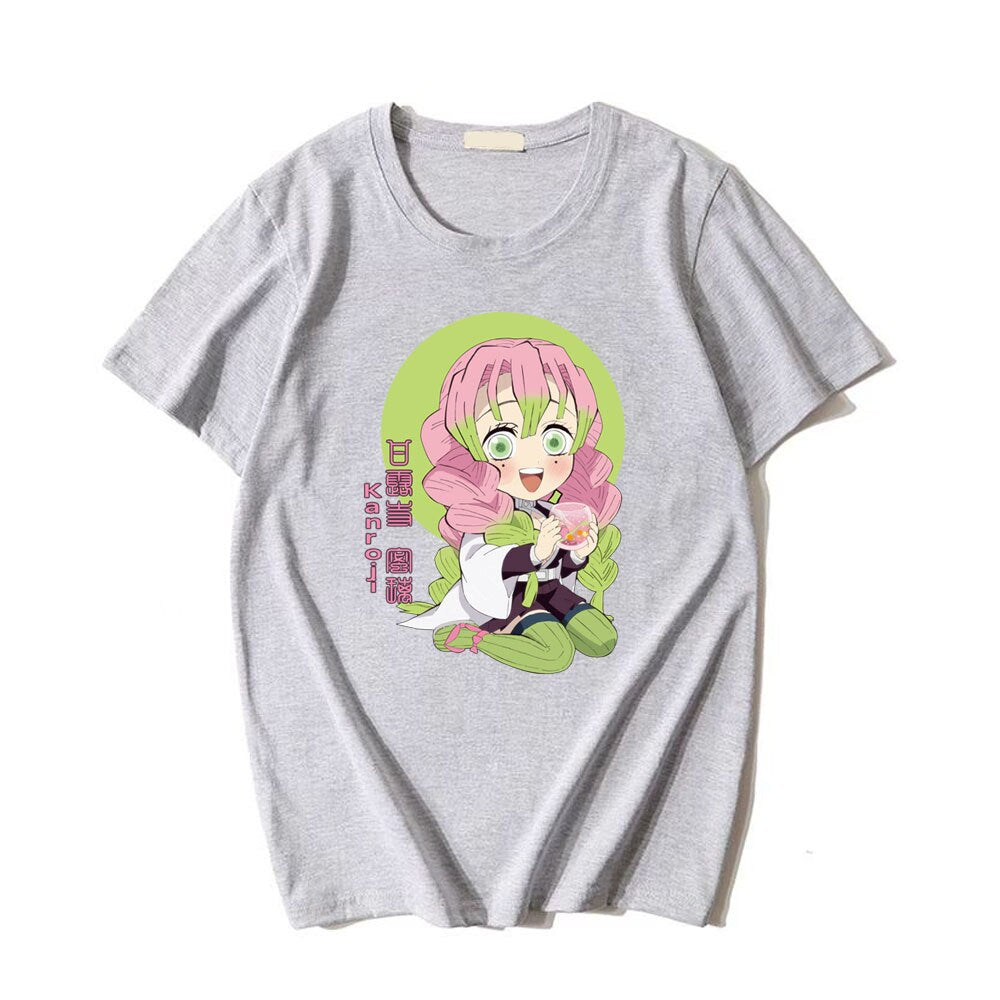 This shirt captures the magic of Kanroji Mitsuri. If you're looking for more Demon Slayer merch, we have it all! Check out our anime merch now—free shipping!