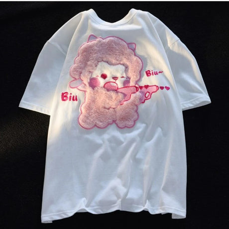Dive into a world where cute meets comfort with our Lamb Plush T-shirt. If you are looking for more Lamb Anime Merch, We have it all!| Check out all our Anime Merch now!