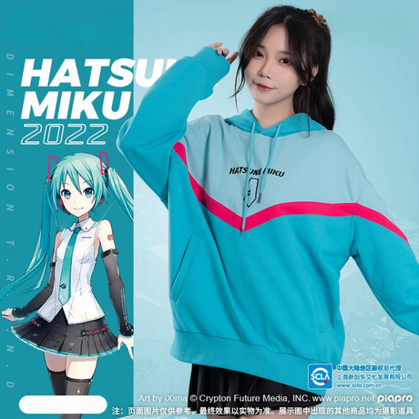 Moeyu Anime Sweatshirt Vocaloid Hoodies Miku Cosplay Men Winter Women Clothes Oversize Coat Casual Tops Pullover Streetwear, everythinganimee