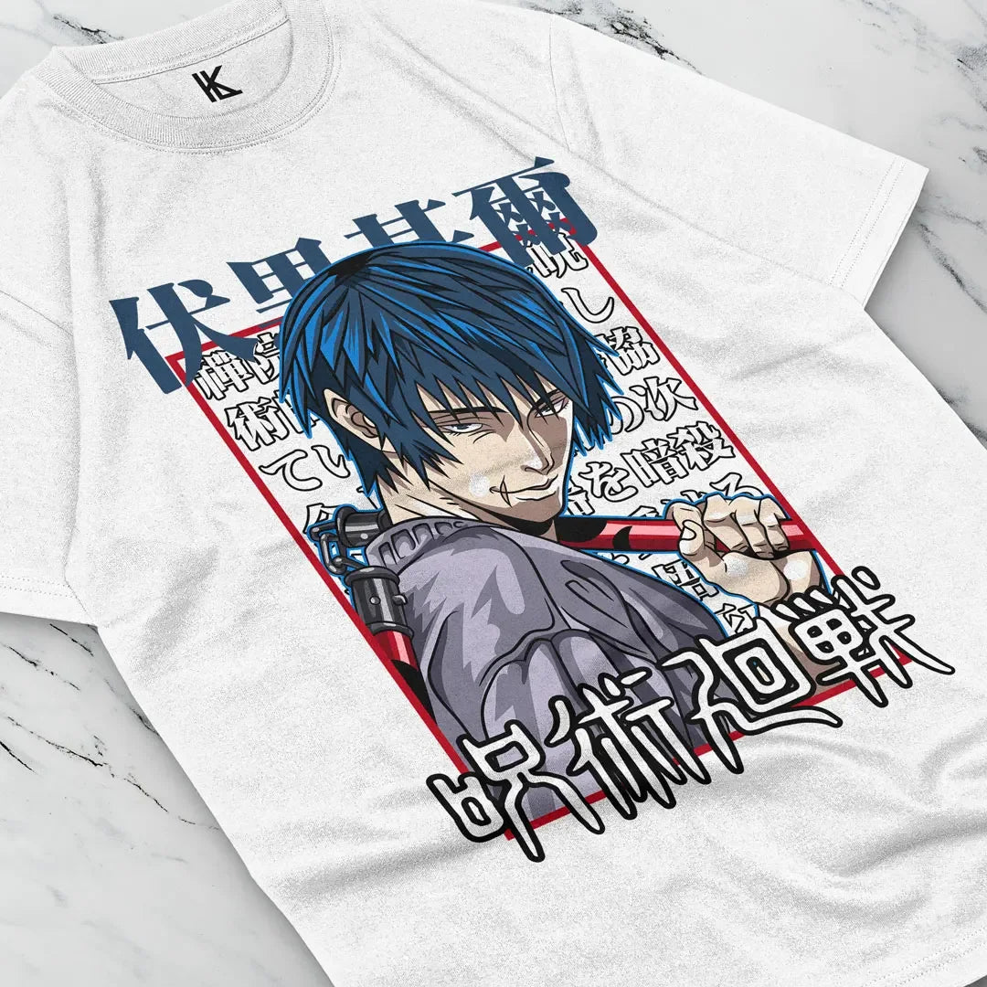 Immerse yourself in this striking Fushiguro Tee, perfect for anime fans. Looking for more Jujutsu Kaisen merch? Explore our full collection of anime merch now!