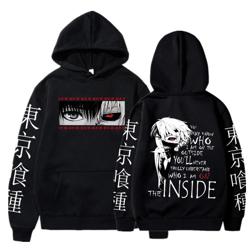 This hoodie captures the magic of Ken Kaneki. If you're looking for more Tokyo Ghoul merch, we have it all! Check out our anime merch now—free shipping!