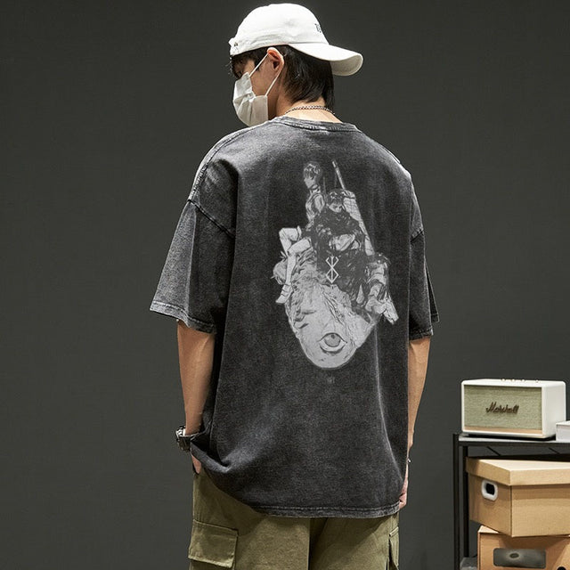 This tee captures the magic of Guts. If you're looking for more Berserk merch, we have it all! Check out our anime merch now—free shipping!