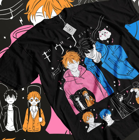 Here at Everythinganimee we have the best anime shirts in the world. 
Celebrate the beautiful bond between Mafuyu and Ritsuka with this stylish Given duo tee.