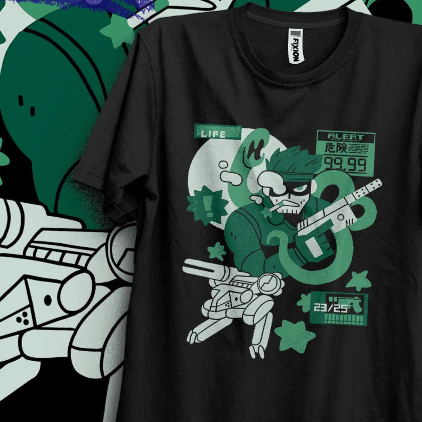 This tee captures the magic of Stealth Ops. If you're looking for more Metal Gear merch, we have it all! Check out our anime merch now—free shipping!