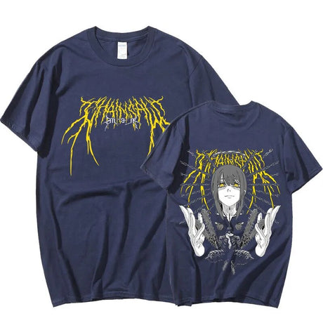 This shirt embodies the spirit of adventure in the world of Chainsaw Man. If you are looking for more Chainsaw Man Merch, We have it all!| Check out all our Anime Merch now!