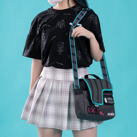 Hatsune Miku Crossbody Messenger Bag - Vocaloid Cosplay School Bag