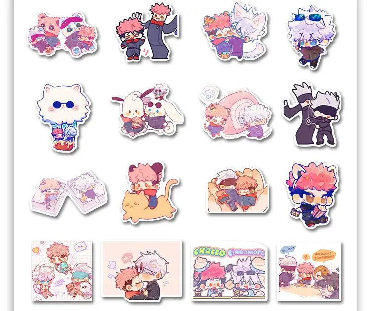 Jujustu Kaisen Cute Stickers (48 Pack)