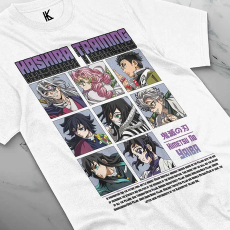 Here at Everythinganimee we have the best anime shirts in the world.
Embark on a journey with the elite Hashira as they prepare for battle! This stunning tee showcases the iconic Hashira in an intense grid, ready for Demon Slayer fans who appreciate the strength and unity of these skilled warriors.