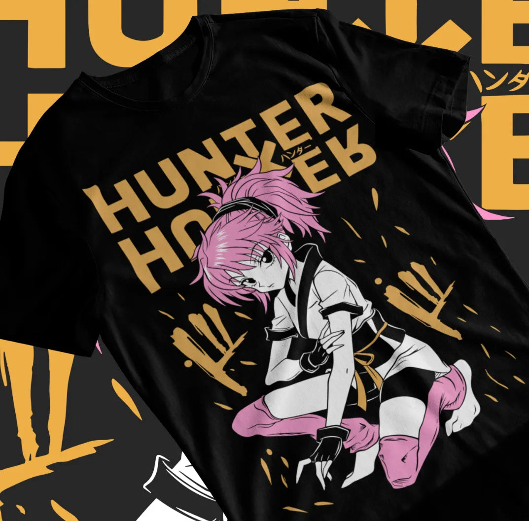 Here at Everythinganimee we have the best anime shirts in the world.  Dive into the world of Hunter x Hunter with this sleek Machi Komachine tee.