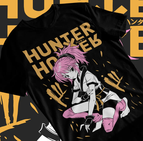 Here at Everythinganimee we have the best anime shirts in the world.  Dive into the world of Hunter x Hunter with this sleek Machi Komachine tee.