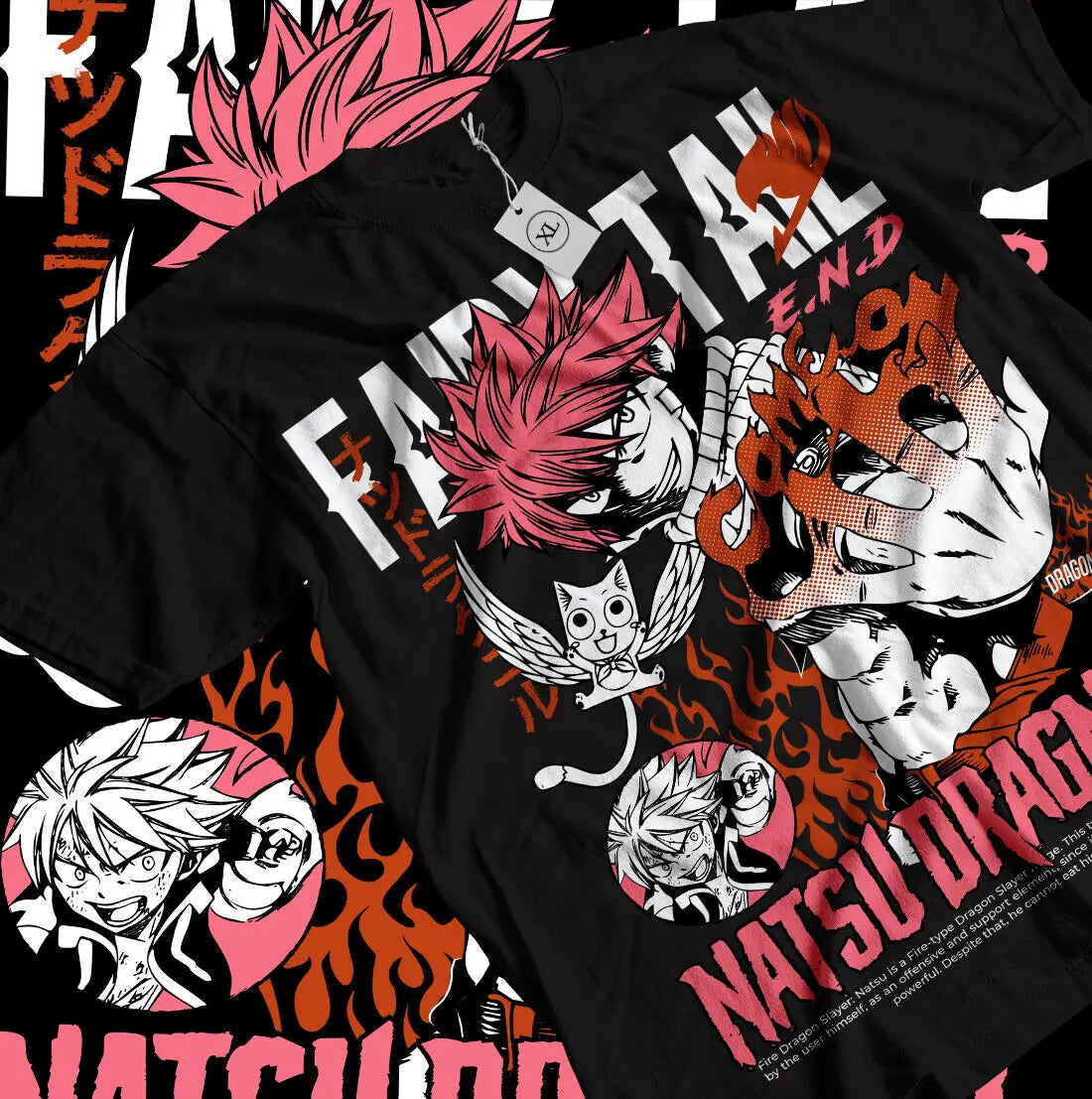 Here at Everythinganimee we have the best anime shirts in the world.
Ignite your style with the fierce spirit of Fairy Tail's Natsu Dragneel!
