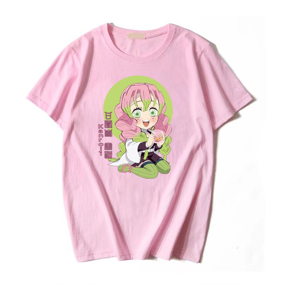 This shirt captures the magic of Kanroji Mitsuri. If you're looking for more Demon Slayer merch, we have it all! Check out our anime merch now—free shipping!