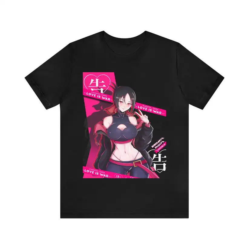 Here at Everythinganimee we have only the best anime merch! Free Global Shipping.
Express your love for the hit anime Love Is War with this stunning Kaguya Shinomiya T-Shirt. Featuring the elegant and cunning Kaguya in a bold and stylish design, this shirt is perfect for fans who admire her fierce yet adorable personality.