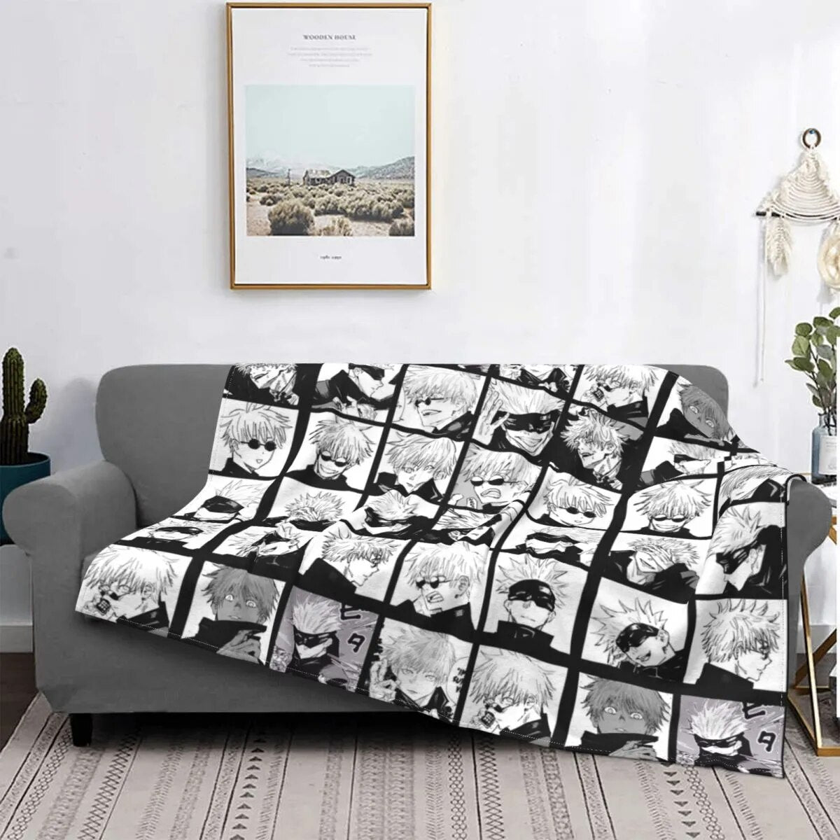 This blanket captures the magic of Satoru Gojo. If you're looking for more  Jujutsu Kaisen merch, we have it all! Check out our anime merch now—free shipping!