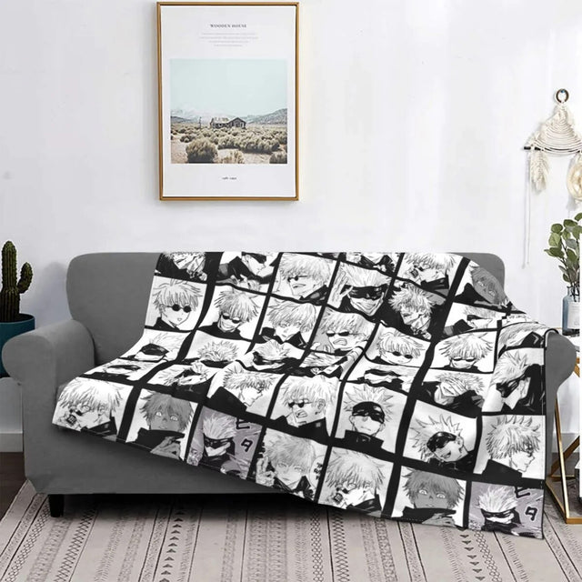 This blanket captures the magic of Satoru Gojo. If you're looking for more  Jujutsu Kaisen merch, we have it all! Check out our anime merch now—free shipping!
