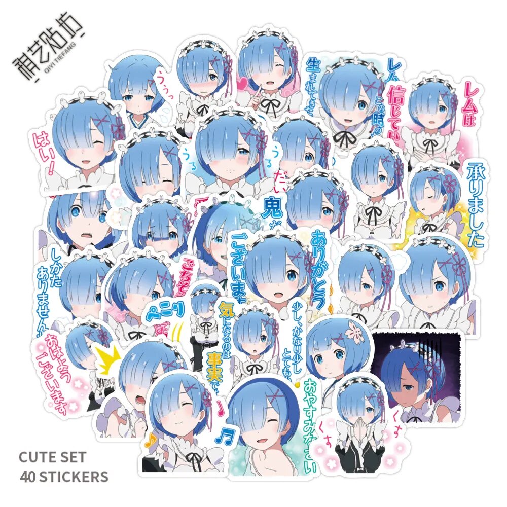 This sticker collection invites you into the thrilling adventures in Re Zero. | If you are looking for more Re Zero Merch, we have it all! | Check out all our Anime merch now!