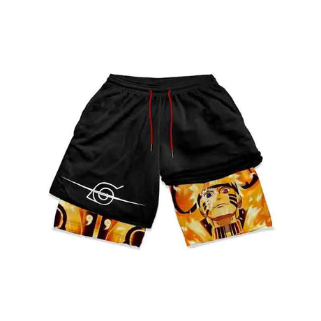 Upgrade not only your style but your workout with our amazing new Naruto 2 in 1 Shorts  | At Everythinganimee we have the best anime merch in the world! Free Global Shipping