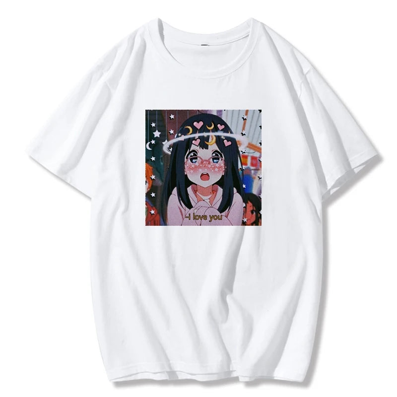 This tee adorned with a unique anime girl character print, rendered in charming kawaii art style. If you are looking for more Anime Merch, We have it all! | Check out all our Anime Merch now!