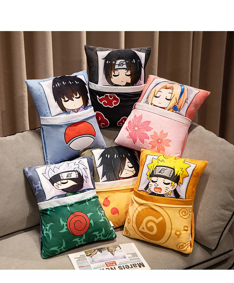 These pillows are adorned with the iconic Naruto Clans blend style and stay comfy. | If you are looking for more Naruto Merch, We have it all! | Check out all our Anime Merch now!