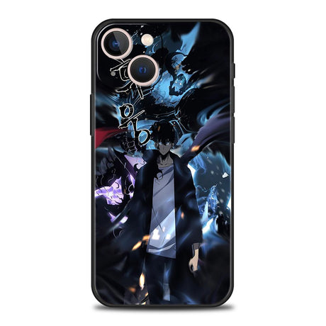 Anime Solo Leveling Luxury Phone Case For iPhone 11 14 Pro MAX 12 13 Mini 7 8 Plus X XR XS MAX SE Silicone Shockproof Cover, everythinganimee