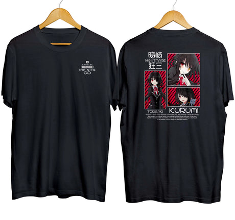 Here at Everythinganimee we have only the best anime merch! Free Global Shipping.
Step into the world of Date A Live with this striking Tokisaki Kurumi Grid T-Shirt. Made from 100% cotton, this tee is as comfortable as it is eye-catching. The front showcases a grid design featuring various expressions of the fan-favorite character, Tokisaki Kurumi, set against a bold red and black background.